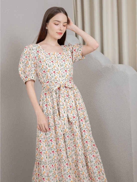 Mome brand Dresses & Skirts - Mome Versa Cotton Dress with Nursing Zippers in Harvest Blooms
